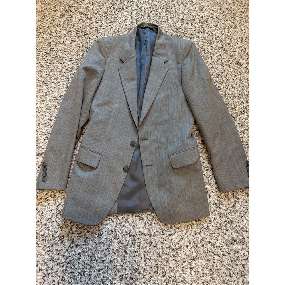 Yves Saint Laurent Blazer Jacket Sz 34S Men's Light Gray Double Vent France